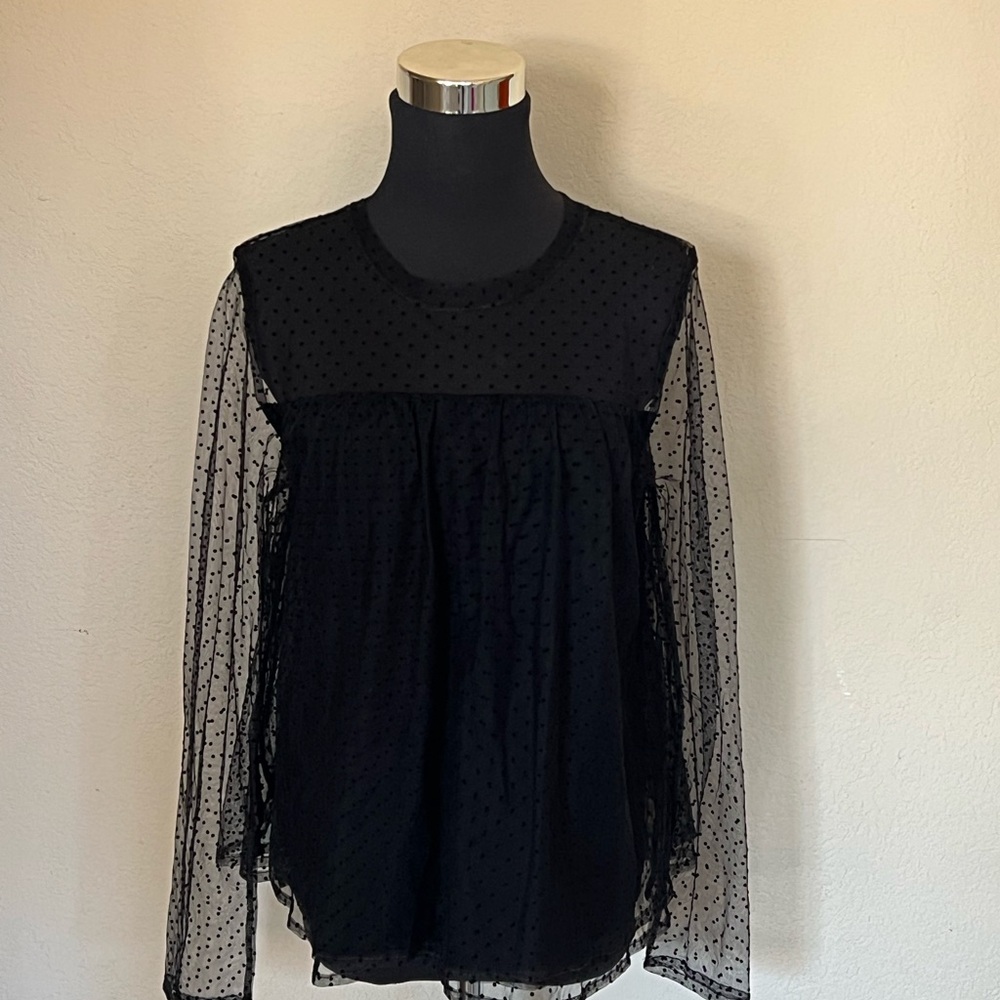 Banana Republic Black Sheer Blouse